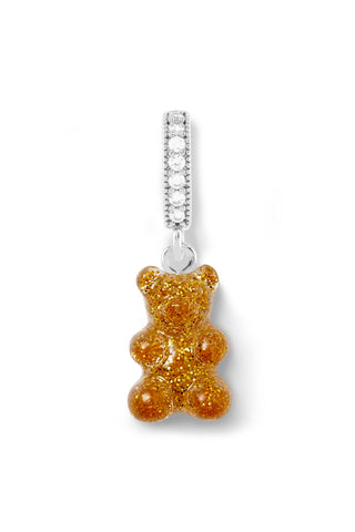 Nostalgia bear - 24K - Silver plated Pave connector