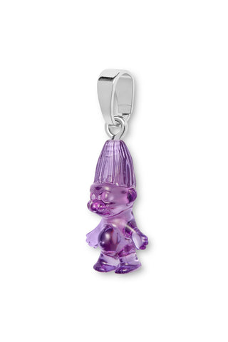 Norwegian Lucky Troll - Classic connector - Silver plated  - Plum