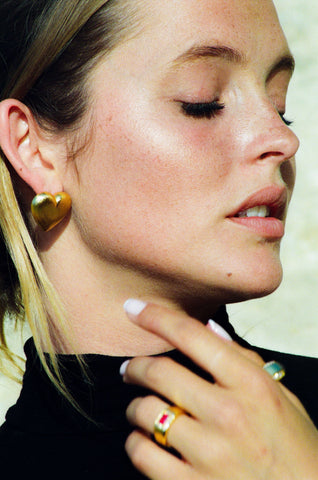 Chrome Heart earrings - Golden