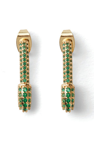 Pin up earrings - Emerald